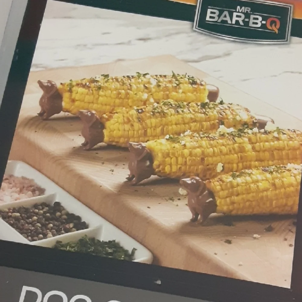 Mr. Bar -B- Q, Brown Dachshund Dog Corn Holders - 8 Pack,